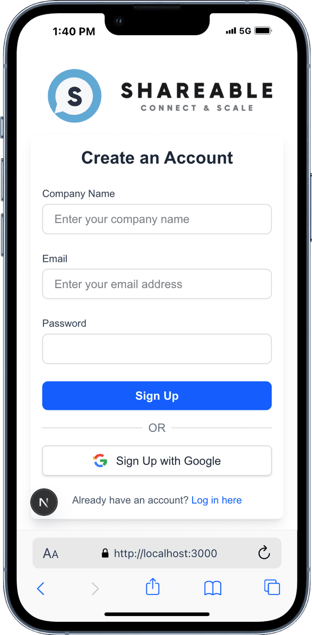 Sign Up